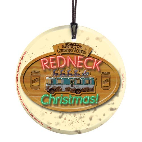 National Lampoons Christmas Vacation Red Neck Hanging Glass Print